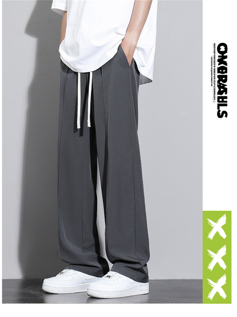 Liber Summer Men's Ming line Solid Color Basic Pants