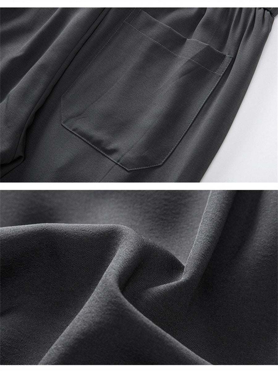 Liber Summer Men's Ming line Solid Color Basic Pants
