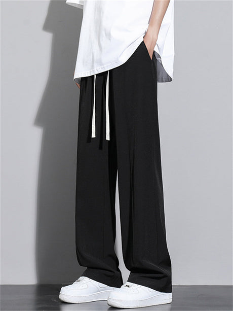 Liber Summer Men's Ming line Solid Color Basic Pants