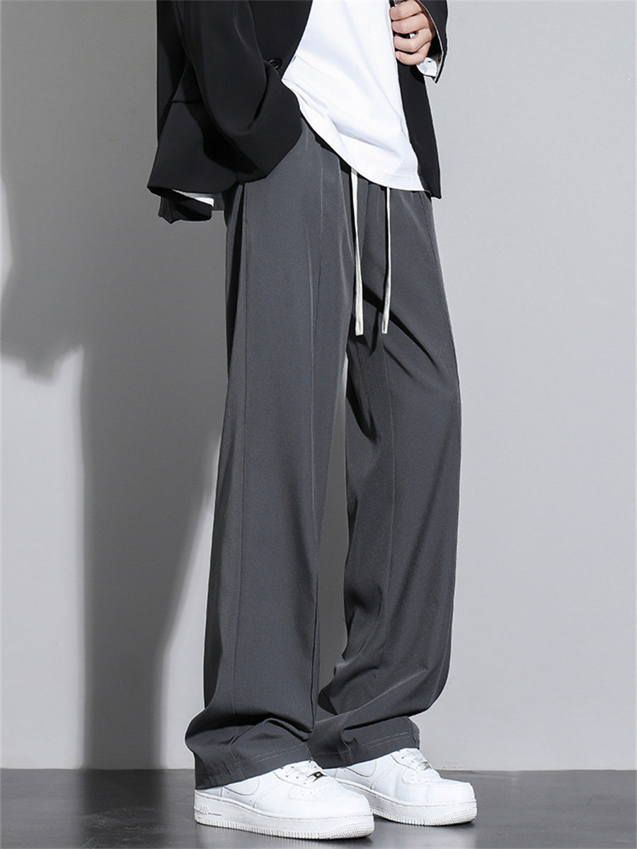 Liber Summer Men's Ming line Solid Color Basic Pants