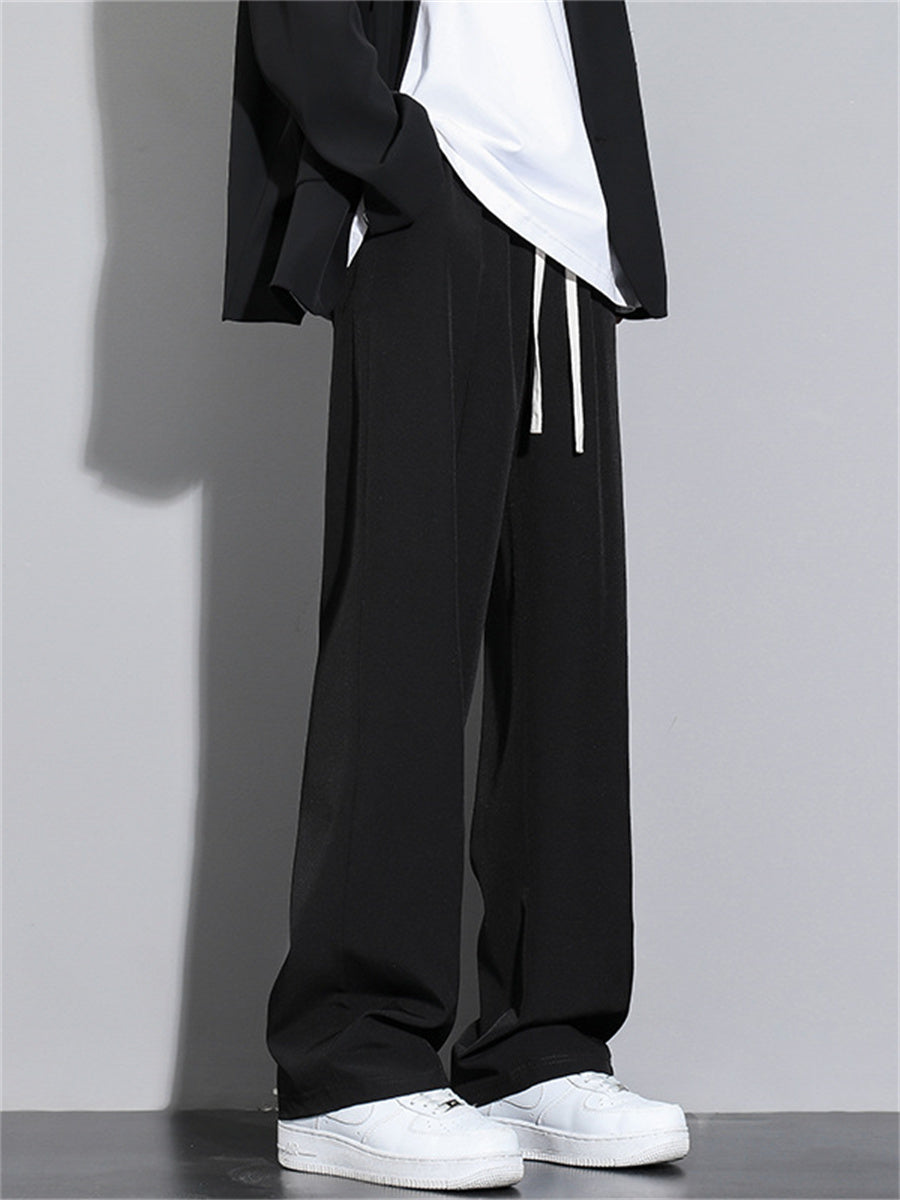 Liber Summer Men's Ming line Solid Color Basic Pants