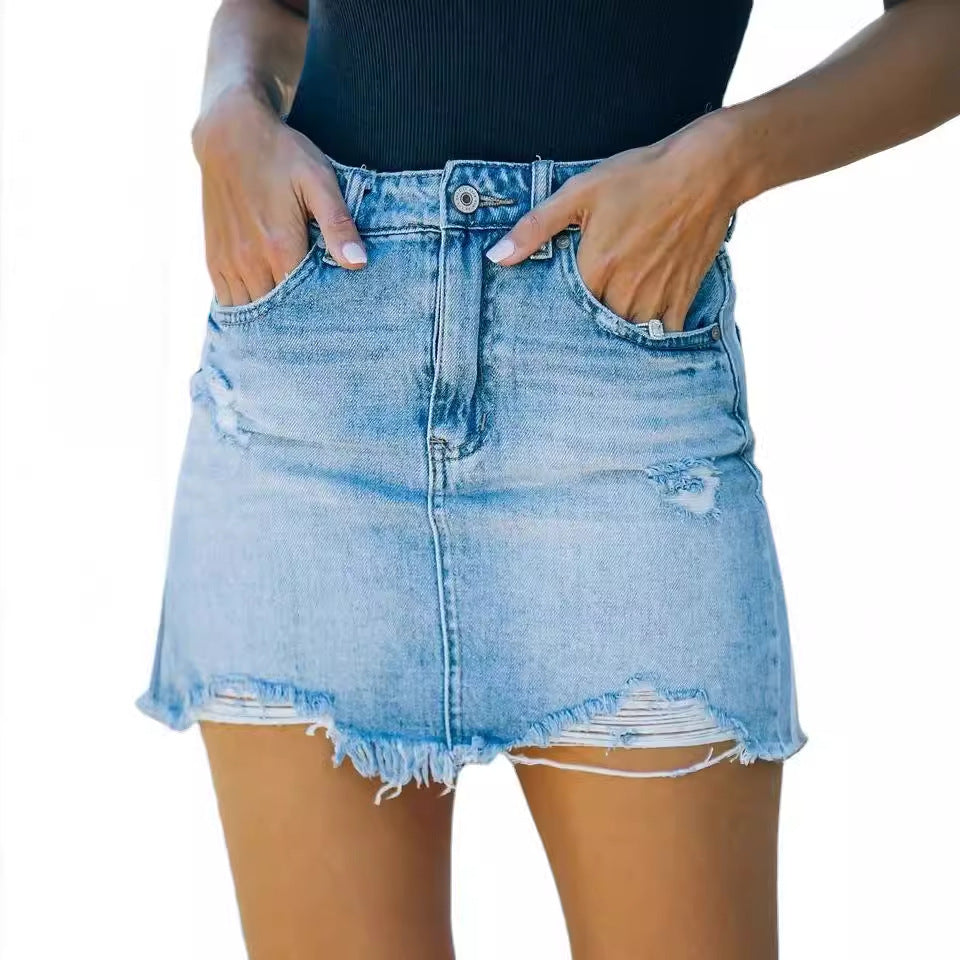Liber SS Women's Solid Color Short Skirt