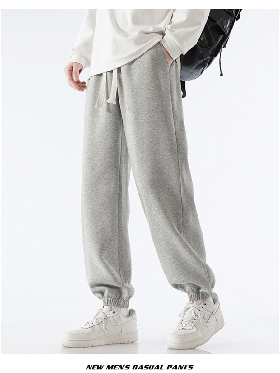 Liber Summer Men's Pocket decoration Solid Color Sweatpants Pants