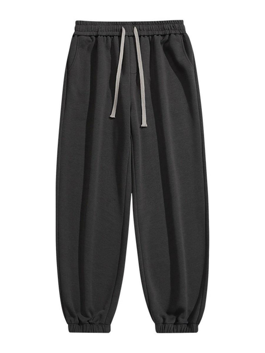 Liber Summer Men's Pocket decoration Solid Color Sweatpants Pants