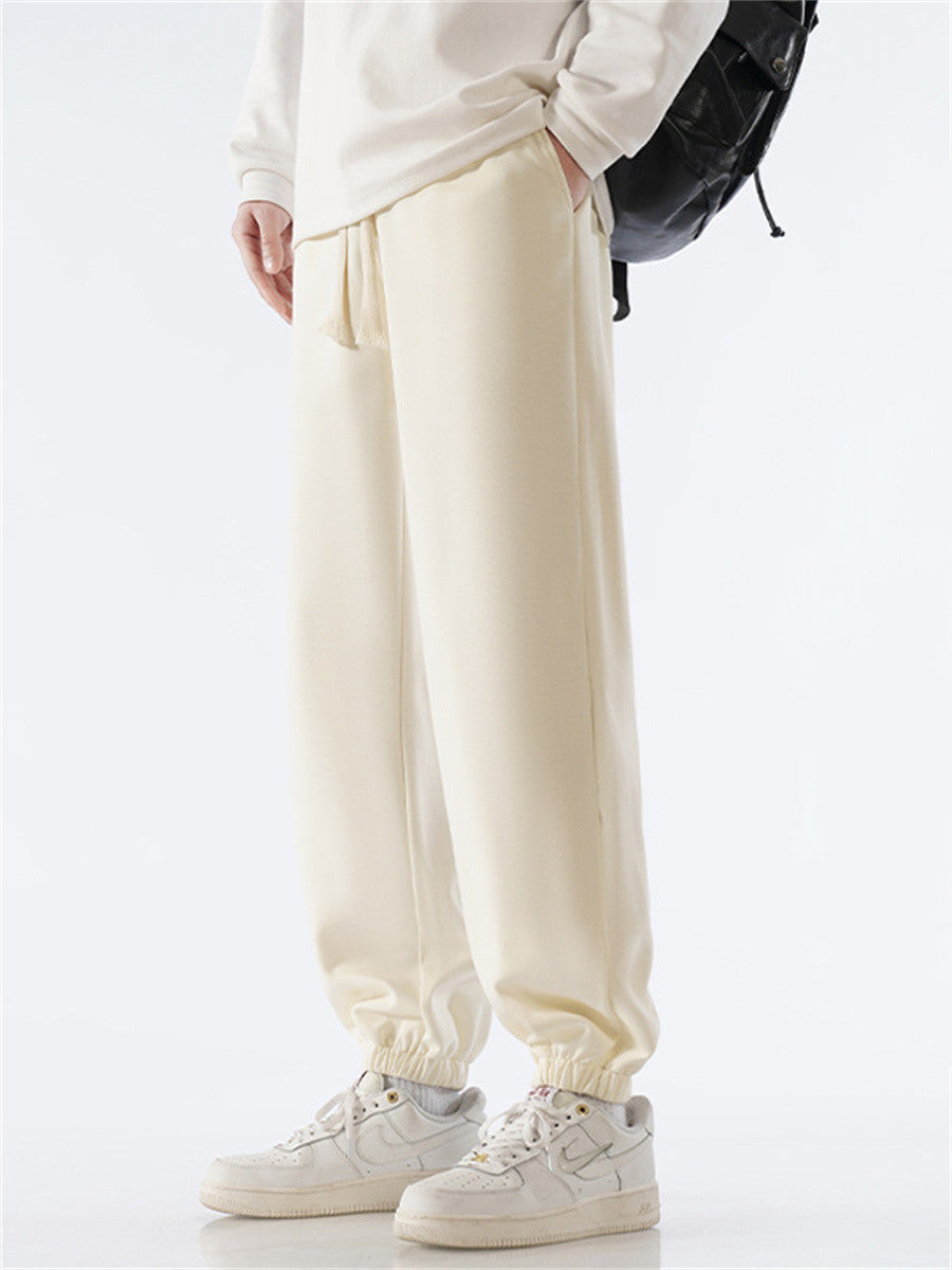 Liber Summer Men's Pocket decoration Solid Color Sweatpants Pants