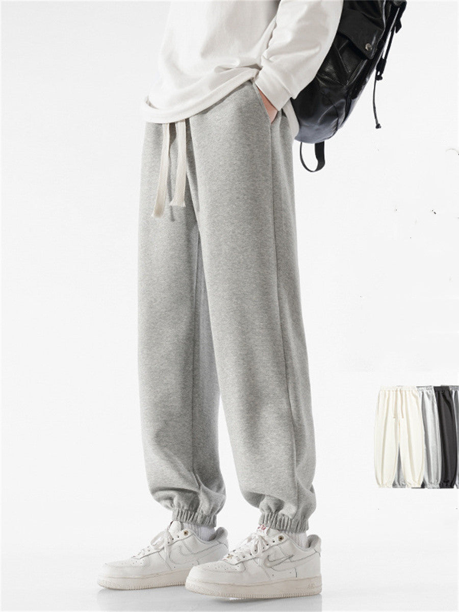 Liber Summer Men's Pocket decoration Solid Color Sweatpants Pants