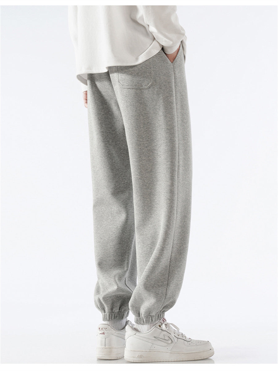 Liber Summer Men's Pocket decoration Solid Color Sweatpants Pants