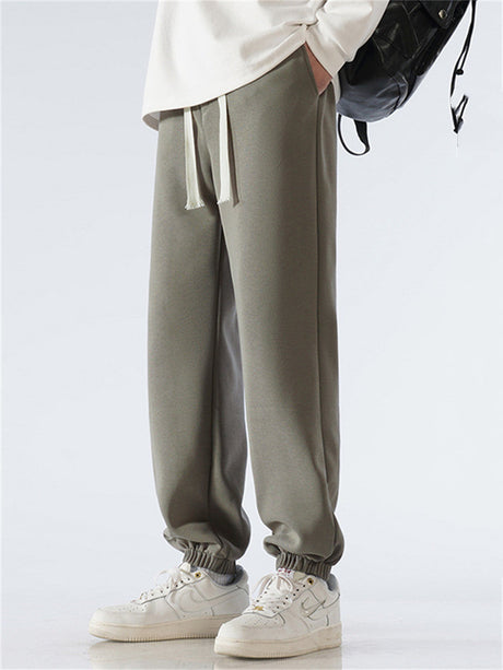 Liber Summer Men's Pocket decoration Solid Color Sweatpants Pants
