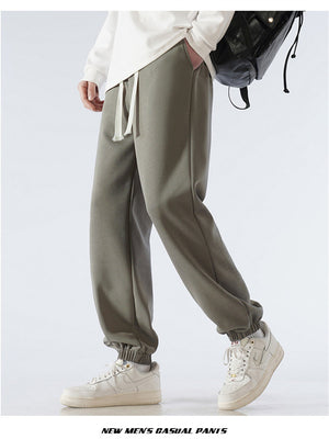 Liber Summer Men's Pocket decoration Solid Color Sweatpants Pants