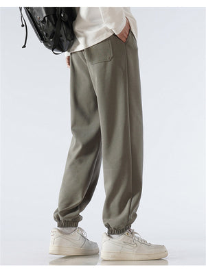 Liber Summer Men's Pocket decoration Solid Color Sweatpants Pants