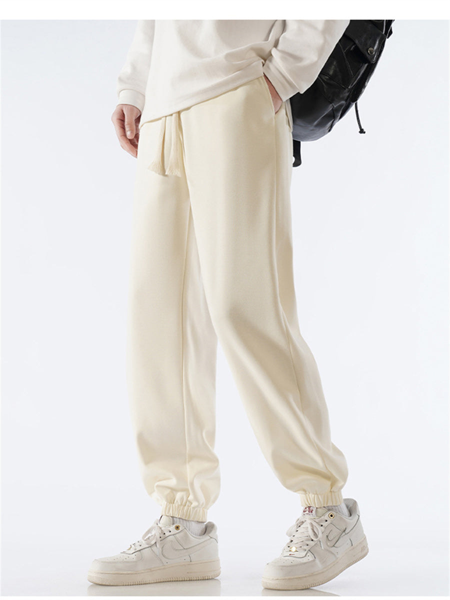 Liber Summer Men's Pocket decoration Solid Color Sweatpants Pants