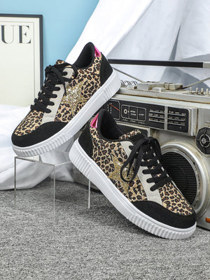Liber Four Seasons Leopard Print Unisex Casual Sports Shoes