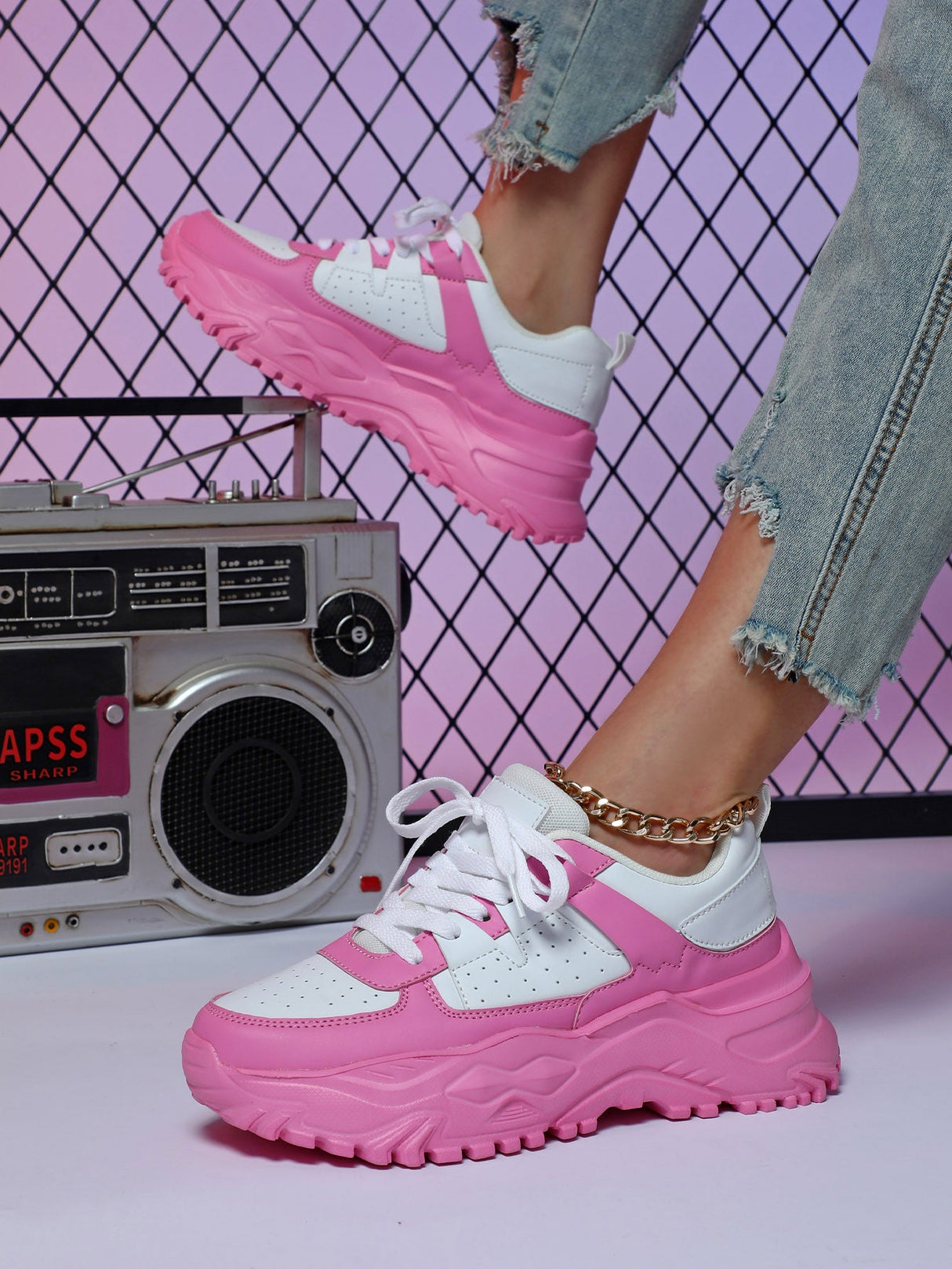 Liber Four Seasons Women's Thick-soled Casual Sports Shoes