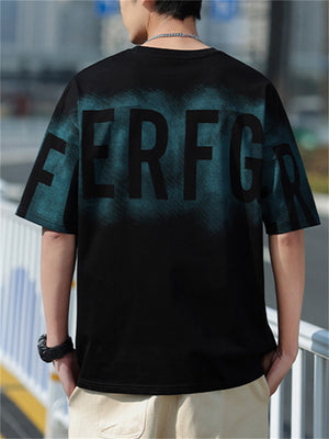 Liber Summer Men's Printed Letter T-shirts