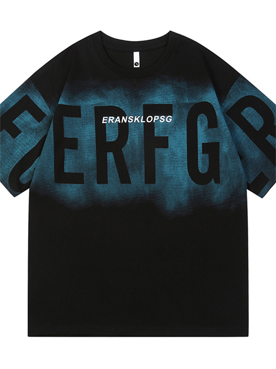 Liber Summer Men's Printed Letter T-shirts