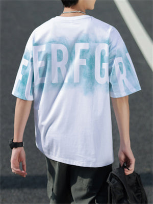 Liber Summer Men's Printed Letter T-shirts
