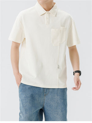 Liber Summer Men's Solid Color Polo Shirts