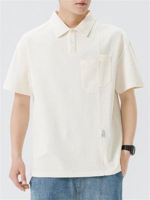 Liber Summer Men's Solid Color Polo Shirts