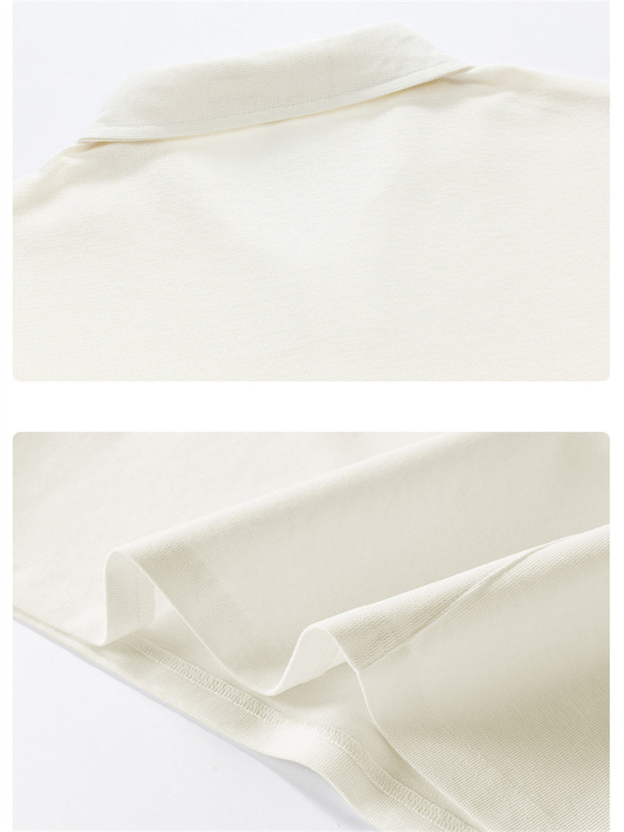 Liber Summer Men's Solid Color Polo Shirts