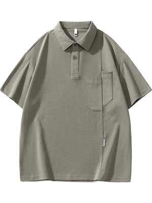 Liber Summer Men's Solid Color Polo Shirts