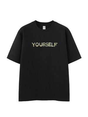 Liber SS Men's Lettering Printed T-Shirt