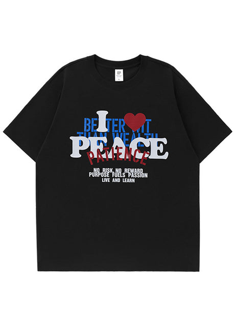 Liber SS Men's Printed Lettering T-Shirt