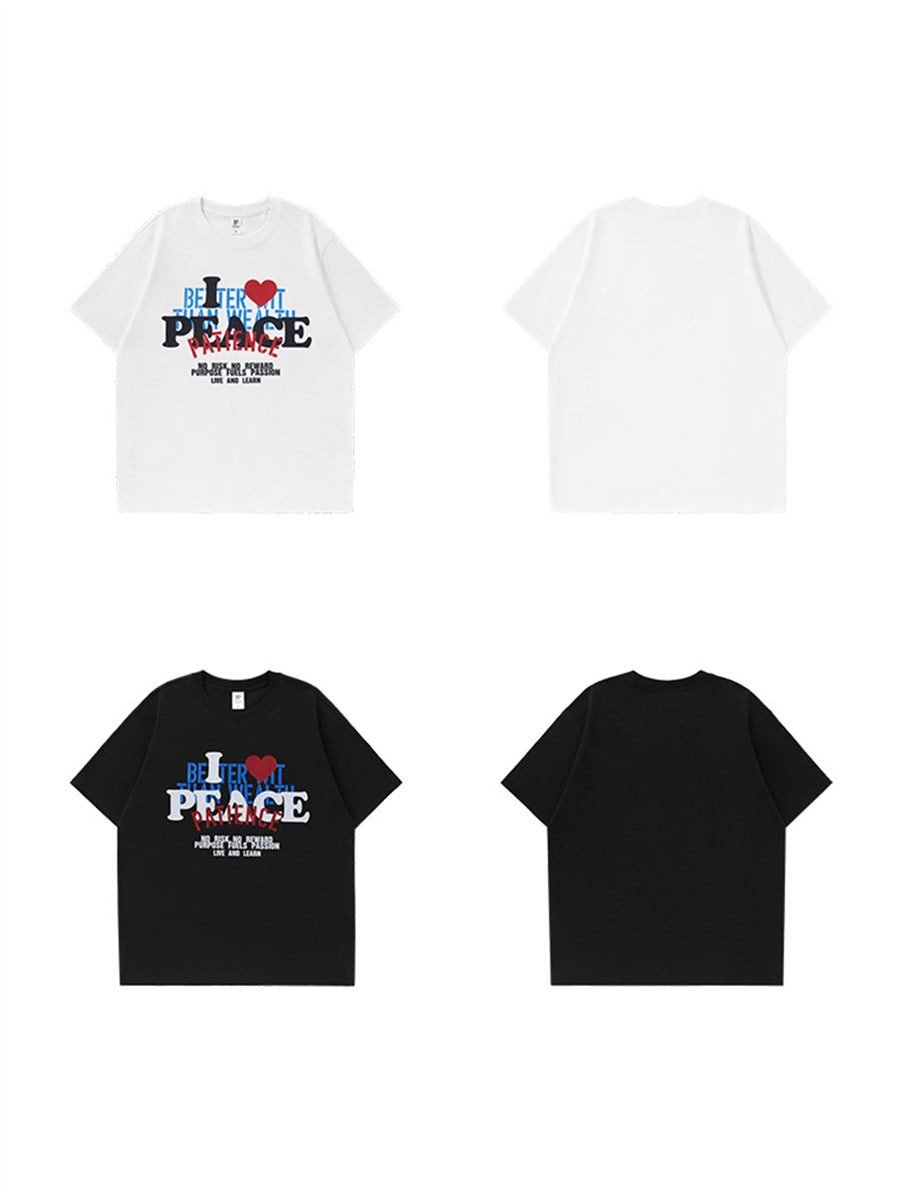 Liber SS Men's Printed Lettering T-Shirt