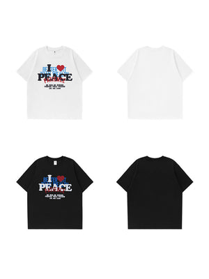 Liber SS Men's Printed Lettering T-Shirt