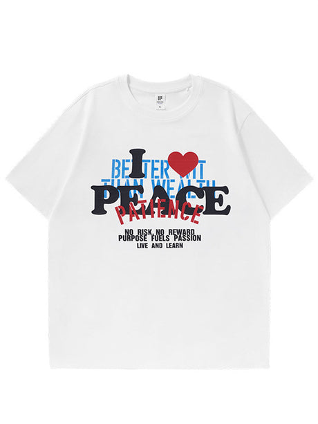 Liber SS Men's Printed Lettering T-Shirt