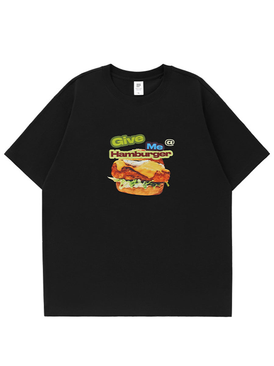 Liber SS Men's Printed Hamburger T-Shirt