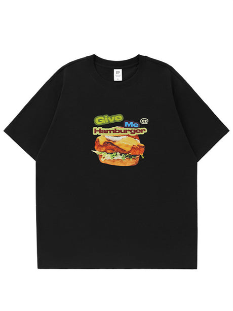 Liber SS Men's Printed Hamburger T-Shirt