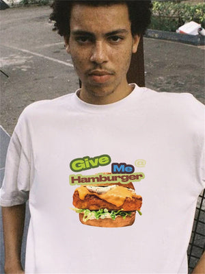 Liber SS Men's Printed Hamburger T-Shirt