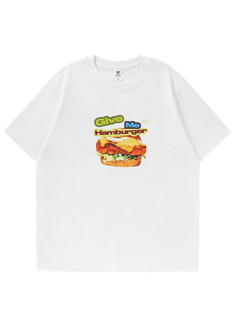 Liber SS Men's Printed Hamburger T-Shirt