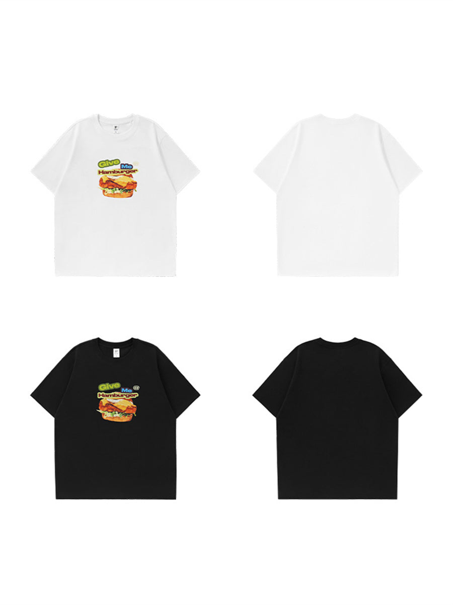 Liber SS Men's Printed Hamburger T-Shirt