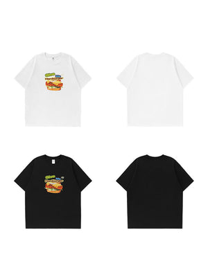 Liber SS Men's Printed Hamburger T-Shirt