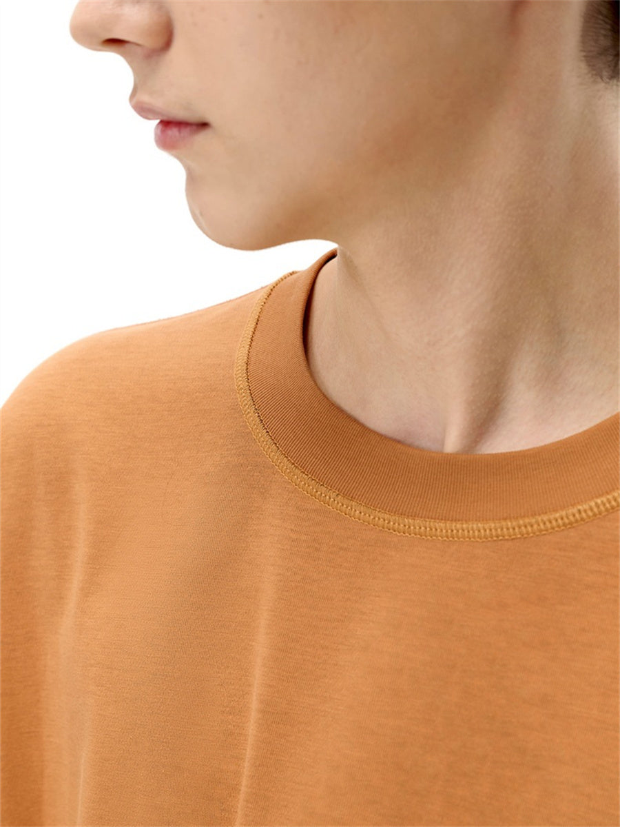 Liber SS Men's Color-blocked Fabric-blocked Contrast T-shirt