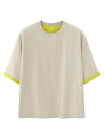 Liber SS Men's Color-blocked Fabric-blocked Contrast T-shirt