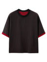 Liber SS Men's Color-blocked Fabric-blocked Contrast T-shirt