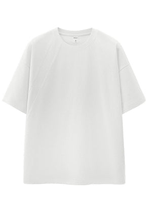 Liber SS Men's Solid Color Topstitched Fabric T-Shirt