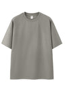 Liber SS Men's Solid Color Topstitched Fabric T-Shirt