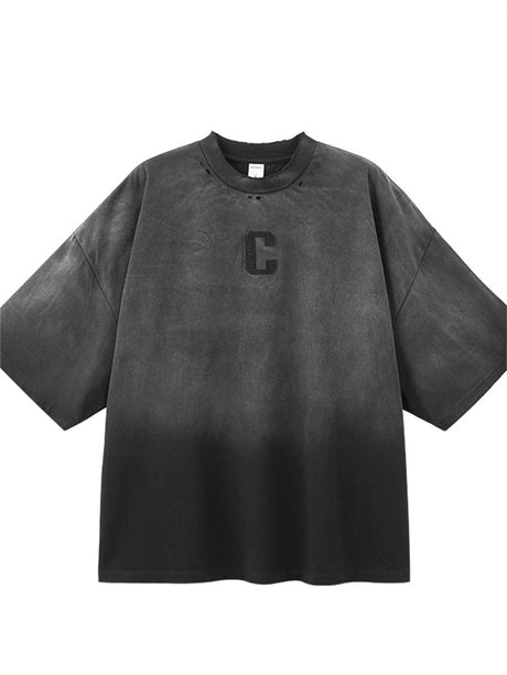 Liber Spring Men's Embroidered Pattern Letter T-shirts