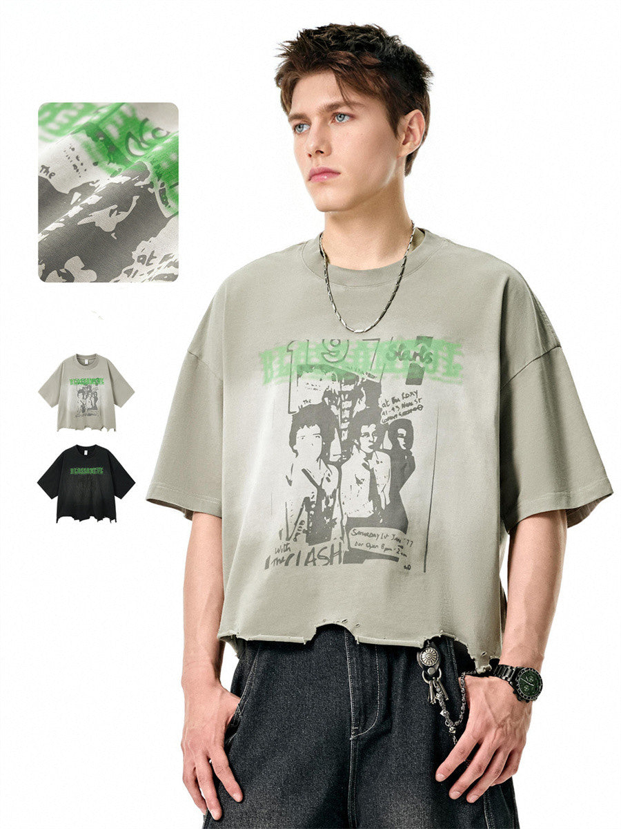 Liber Summer Men's Solid Color T-shirts
