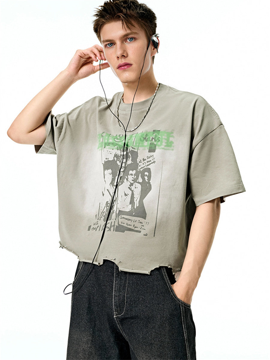 Liber Summer Men's Solid Color T-shirts