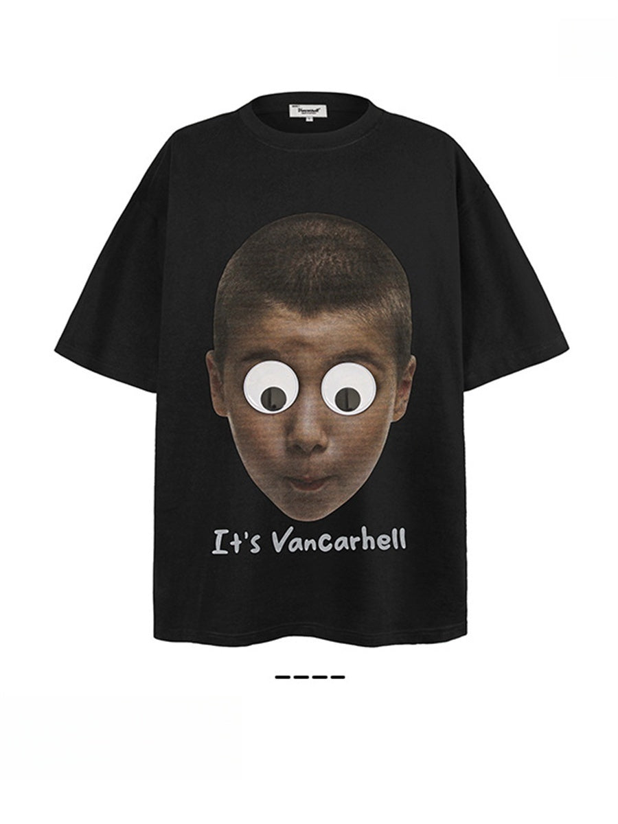 Liber Summer Men's Eye decoration Figure T-shirts