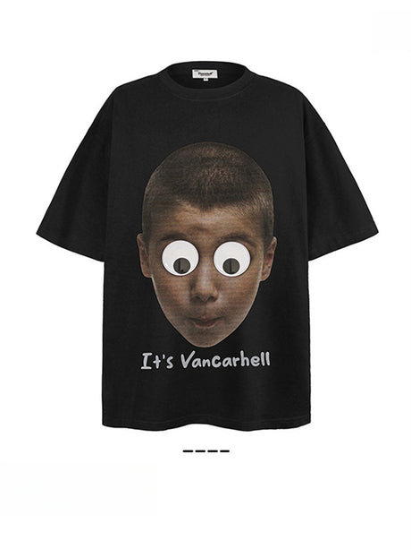 Liber Summer Men's Eye decoration Figure T-shirts
