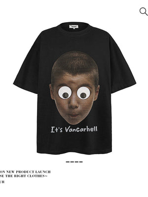Liber Summer Men's Eye decoration Figure T-shirts