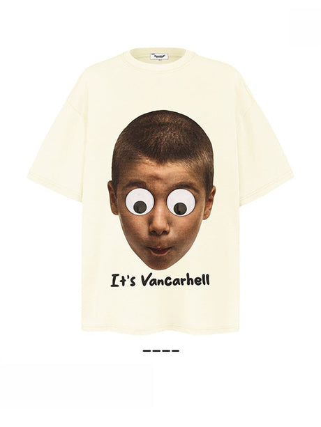 Liber Summer Men's Eye decoration Figure T-shirts