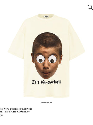 Liber Summer Men's Eye decoration Figure T-shirts