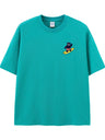 Liber Summer Men's Double needle seams at cuff hem Cartoon T-shirts