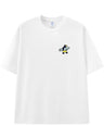 Liber Summer Men's Double needle seams at cuff hem Cartoon T-shirts